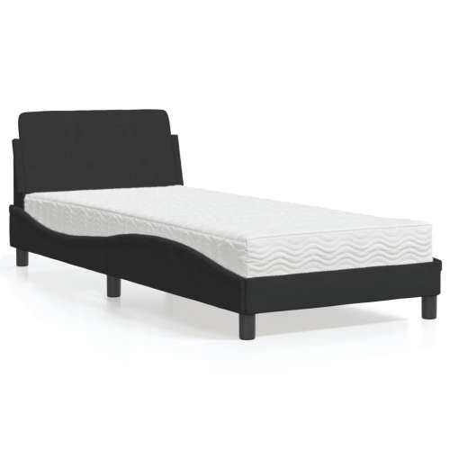 Krevet s madracem crni 90x200 cm baršunasti - Crna 90 x 200 cm Cijena