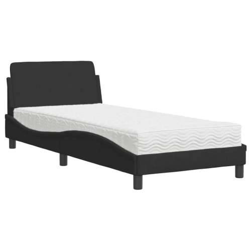 Krevet s madracem crni 90x200 cm baršunasti - Crna 90 x 200 cm Cijena