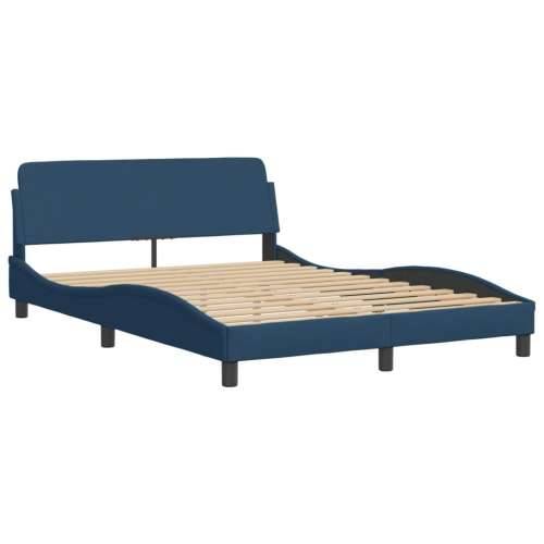 Krevet s madracem plavi 120 x 200 cm od tkanine - Plava 120 x 200 cm Cijena