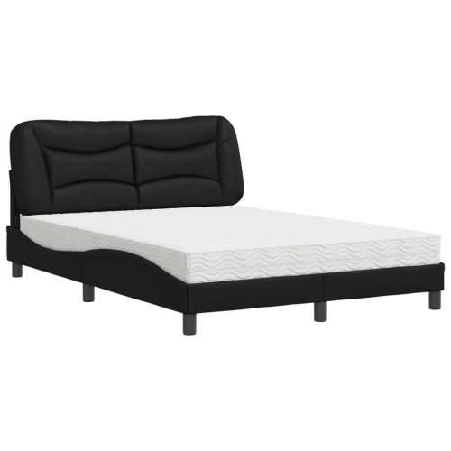 Krevet s madracem crni 120 x 200 cm od umjetne kože - Crna 120 x 200 cm Cijena