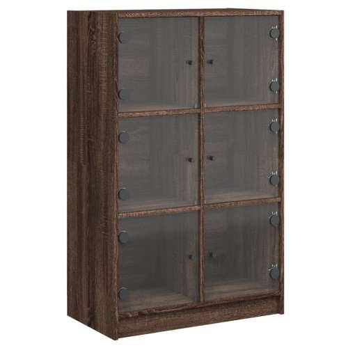 Visoka komoda s vratima 68x37x109 cm konstruirano drvo - Smeđi hrast 1 68 cm Cijena