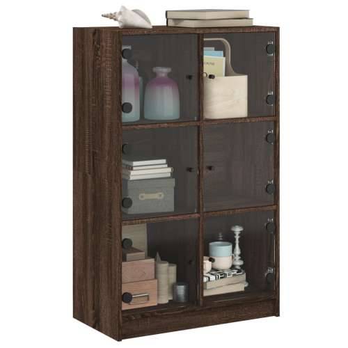 Visoka komoda s vratima 68x37x109 cm konstruirano drvo - Smeđi hrast 1 68 cm Cijena