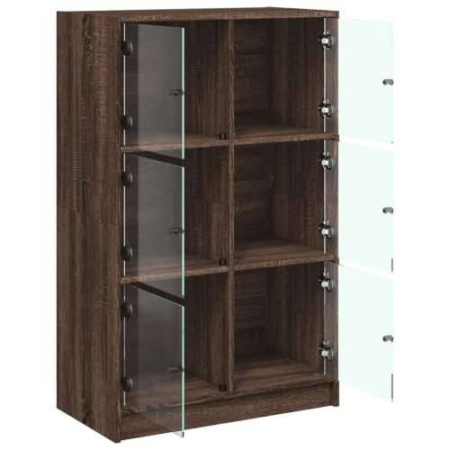 Visoka komoda s vratima 68x37x109 cm konstruirano drvo - Smeđi hrast 1 68 cm Cijena