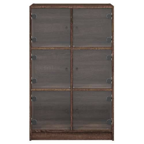 Visoka komoda s vratima 68x37x109 cm konstruirano drvo - Smeđi hrast 1 68 cm Cijena