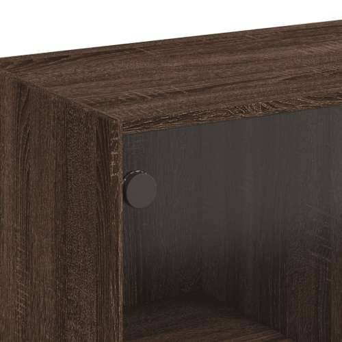 Visoka komoda s vratima 68x37x109 cm konstruirano drvo - Smeđi hrast 1 68 cm Cijena