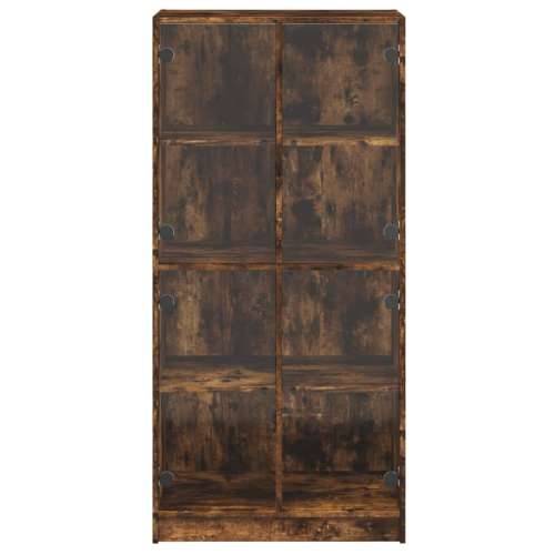 Visoka komoda s vratima 68x37x142 cm konstruirano drvo - Dimljeni hrast 1 68 cm Cijena
