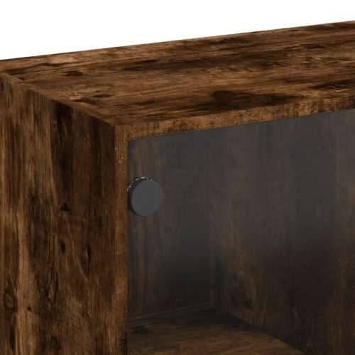 Visoka komoda s vratima 68x37x142 cm konstruirano drvo - Dimljeni hrast 1 68 cm Cijena