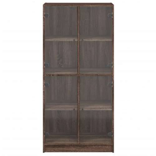 Visoka komoda s vratima 68x37x142 cm konstruirano drvo - Smeđi hrast 1 68 cm Cijena