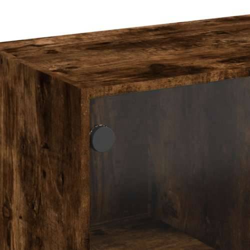 Visoka komoda s vratima 68x37x142 cm konstruirano drvo Dimljeni hrast 1 68 cm Cijena