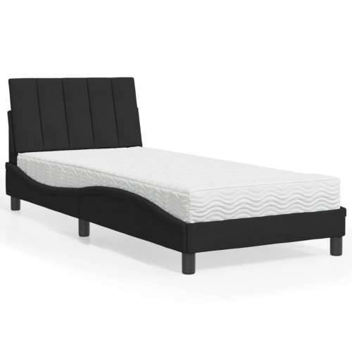 Krevet s madracem crni 80 x 200 cm baršunasti - Crna 80 x 200 cm Cijena