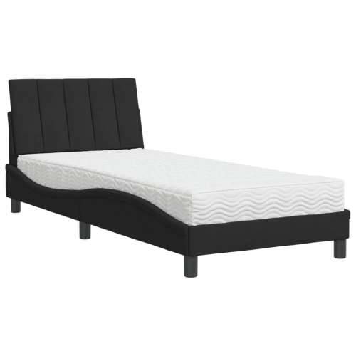 Krevet s madracem crni 80 x 200 cm baršunasti - Crna 80 x 200 cm Cijena