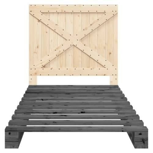 Okvir za krevet s uzglavljem sivi 100x200 cm masivna borovina - Siva 100 x 200 cm Ne with cross headboard Cijena