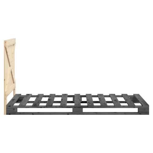 Okvir za krevet s uzglavljem sivi 100x200 cm masivna borovina - Siva 100 x 200 cm Ne with cross headboard Cijena