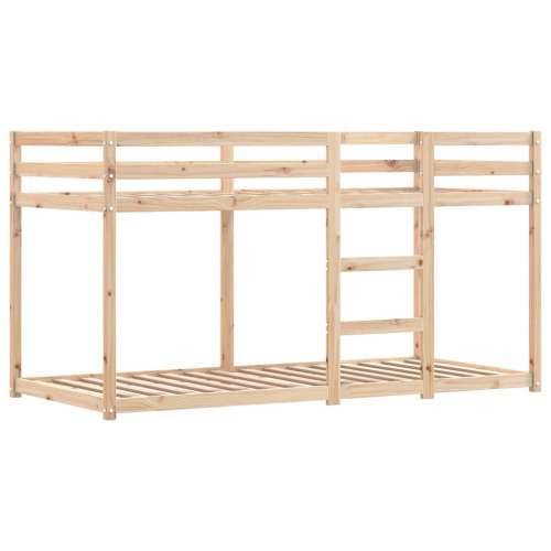 Krevet na kat sa zavjesama bijelo-crni 90 x 200 cm od borovine - Crna 90 x 200 cm Cijena