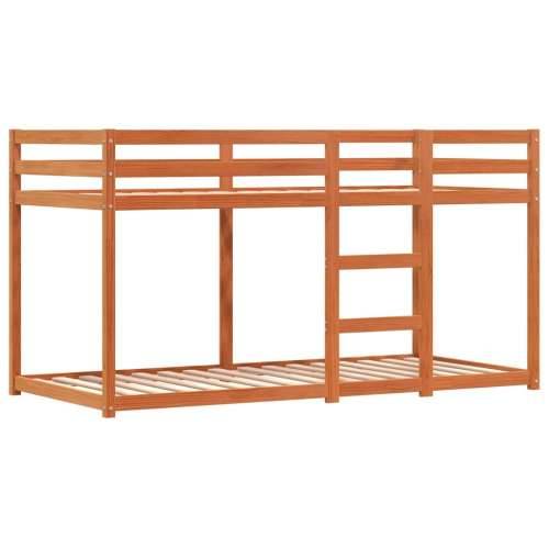 Krevet na kat sa zavjesama bijelo-crni 90 x 190 cm od borovine - Smeđa i crna 90 x 190 cm Cijena