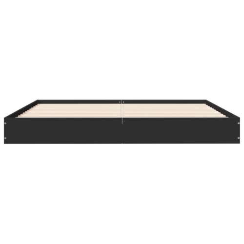 Okvir za krevet crni 150x200 cm konstruirano drvo - Crna 150 x 200 cm 17 cm Cijena