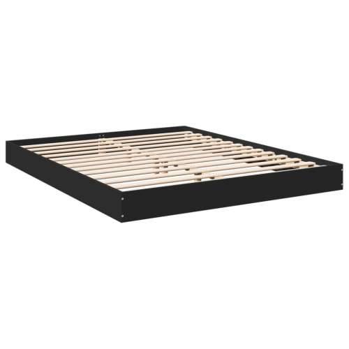 Okvir za krevet crni 150x200 cm konstruirano drvo - Crna 150 x 200 cm 17 cm Cijena
