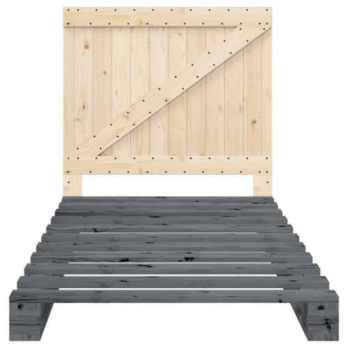 Okvir za krevet s uzglavljem sivi 100x200 cm masivna borovina - Siva 100 x 200 cm Ne with triangle headboard Cijena