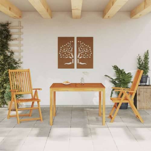 Vrtna garnitura - 3-dijelni vrtni blagovaonski set od masivnog bagremovog drva - 110 x 110 x 75 cm 2 Cijena