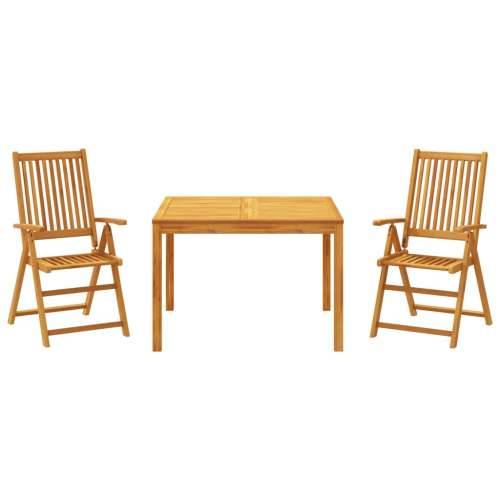 Vrtna garnitura - 3-dijelni vrtni blagovaonski set od masivnog bagremovog drva - 110 x 110 x 75 cm 2 Cijena
