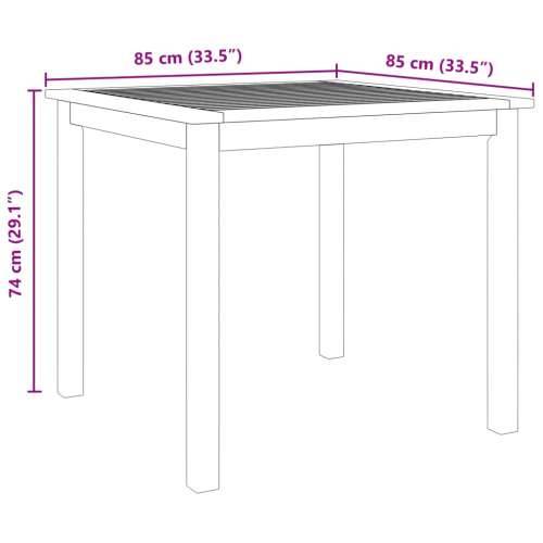 Vrtna garnitura - 3-dijelni vrtni blagovaonski set od masivnog bagremovog drva - 85 x 85 x 74 cm 2 Cijena