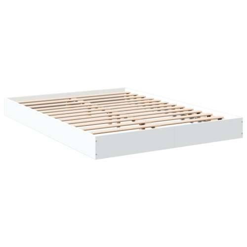 Okvir za krevet bijeli 120 x 200 cm konstruirano drvo Bijela 120 x 200 cm 17 cm Cijena
