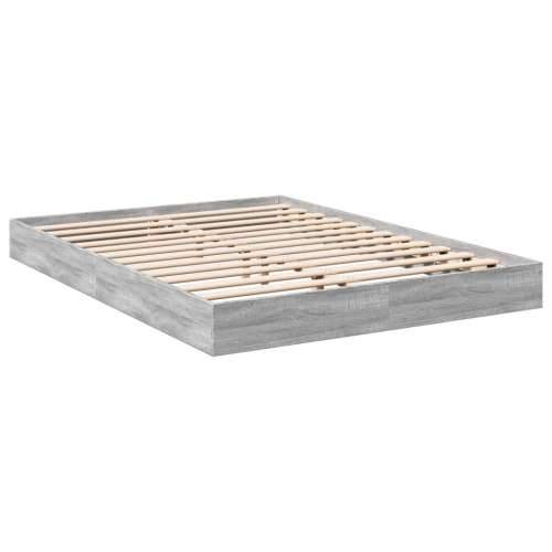 Okvir za krevet boja hrasta 120 x 200 cm od konstruiranog drva - Sivi hrast sonoma 120 x 200 cm 17 cm Cijena