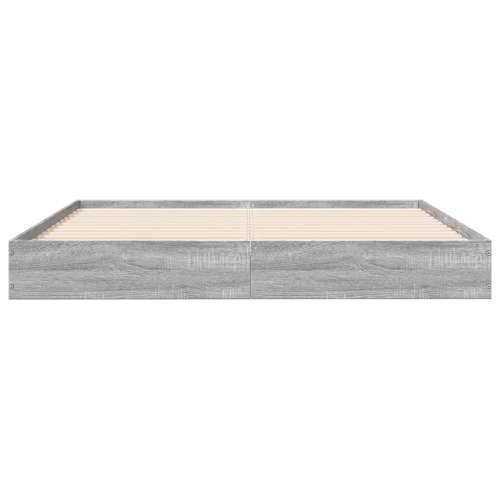 Okvir za krevet boja hrasta 120 x 200 cm od konstruiranog drva - Sivi hrast sonoma 120 x 200 cm 17 cm Cijena