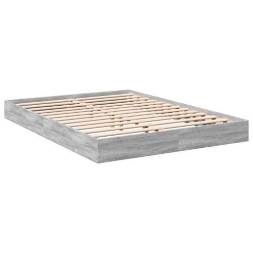 Okvir za krevet boja hrasta 120 x 200 cm od konstruiranog drva - Sivi hrast sonoma 120 x 200 cm 17 cm Cijena