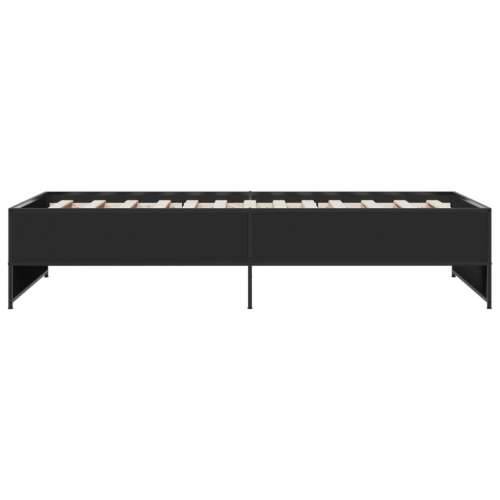 Okvir kreveta crni 90 x 200 cm konstruirano drvo i metal - Crna 90 x 200 cm Cijena
