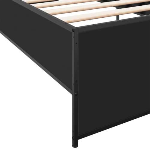 Okvir kreveta crni 90 x 200 cm konstruirano drvo i metal - Crna 90 x 200 cm Cijena