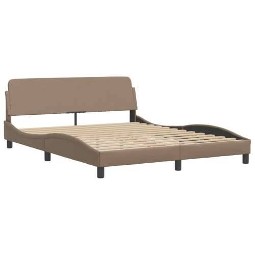 Krevet s madracem cappuccino 160x200 cm od umjetne kože - Boja cappuccina 160 x 200 cm Cijena