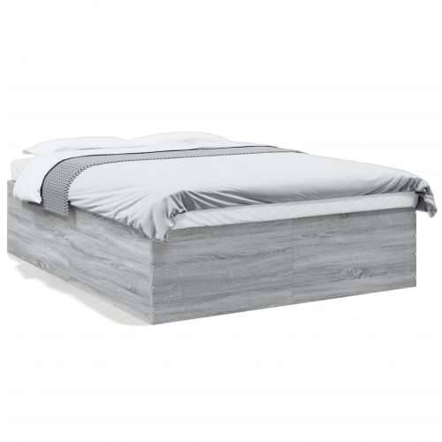 Okvir za krevet boja hrasta 150x200 cm od konstruiranog drva - Sivi hrast sonoma 150 x 200 cm 45 cm Cijena