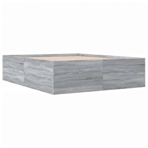 Okvir za krevet boja hrasta 150x200 cm od konstruiranog drva - Sivi hrast sonoma 150 x 200 cm 45 cm Cijena