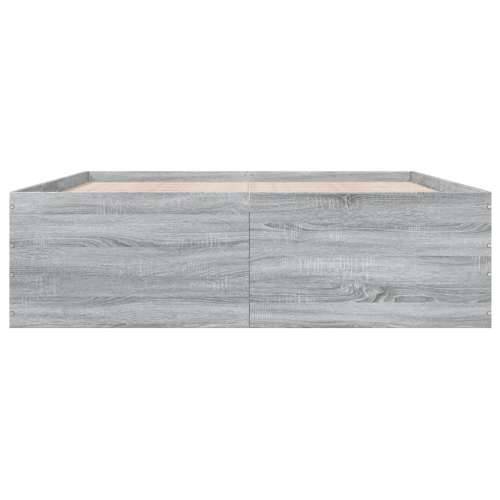 Okvir za krevet boja hrasta 150x200 cm od konstruiranog drva - Sivi hrast sonoma 150 x 200 cm 45 cm Cijena
