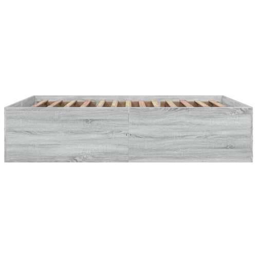 Okvir za krevet boja hrasta 150x200 cm od konstruiranog drva - Sivi hrast sonoma 150 x 200 cm 45 cm Cijena