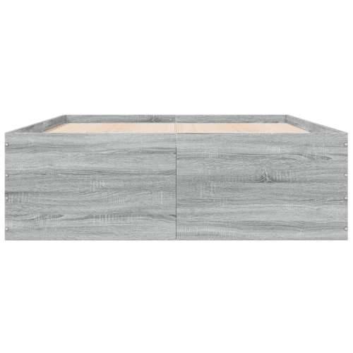 Okvir kreveta siva boja hrasta 140 x 200 cm konstruirano drvo - Sivi hrast sonoma 140 x 200 cm 45 cm Cijena