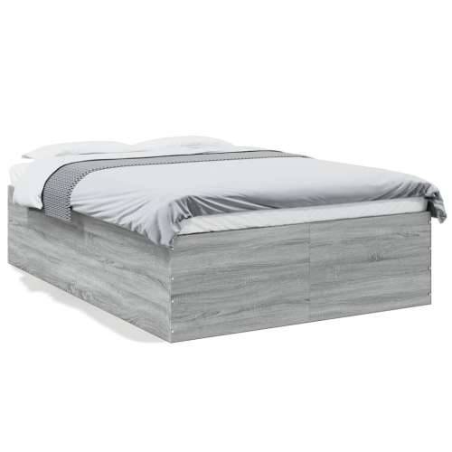 Okvir za krevet boja hrasta 140x190 cm od konstruiranog drva - Sivi hrast sonoma 140 x 190 cm 45 cm Cijena