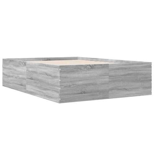 Okvir kreveta siva boja hrasta 135 x 190 cm konstruirano drvo - Sivi hrast sonoma 135 x 190 cm 45 cm Cijena