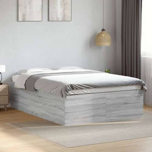 Okvir kreveta siva boja hrasta 135 x 190 cm konstruirano drvo - Sivi hrast sonoma 135 x 190 cm 45 cm Cijena