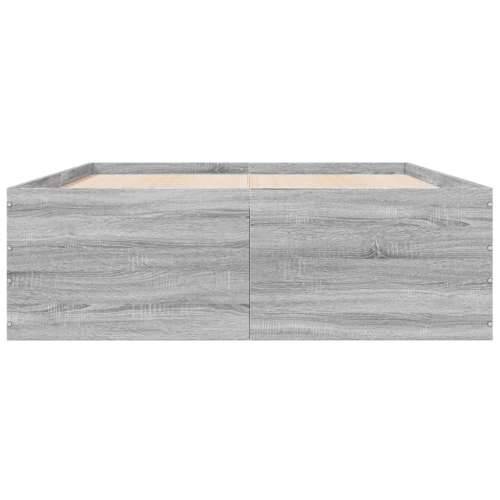 Okvir kreveta siva boja hrasta 135 x 190 cm konstruirano drvo - Sivi hrast sonoma 135 x 190 cm 45 cm Cijena