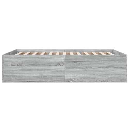 Okvir kreveta siva boja hrasta 135 x 190 cm konstruirano drvo - Sivi hrast sonoma 135 x 190 cm 45 cm Cijena