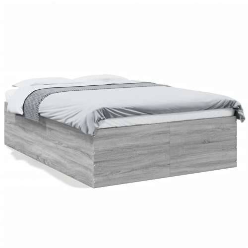 Okvir za krevet boja hrasta 120x190 cm od konstruiranog drva - Sivi hrast sonoma 120 x 190 cm 45 cm Cijena