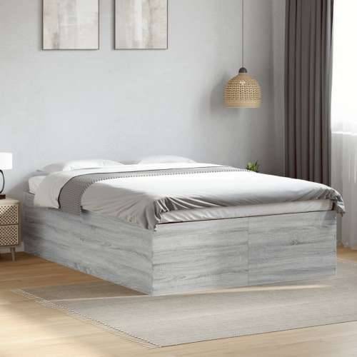 Okvir za krevet boja hrasta 120x190 cm od konstruiranog drva - Sivi hrast sonoma 120 x 190 cm 45 cm Cijena