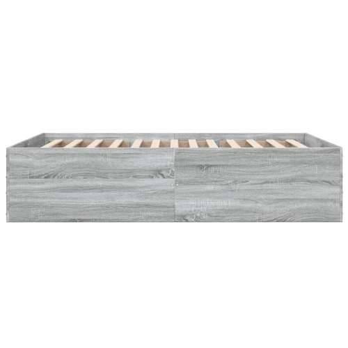 Okvir za krevet boja hrasta 120x190 cm od konstruiranog drva - Sivi hrast sonoma 120 x 190 cm 45 cm Cijena