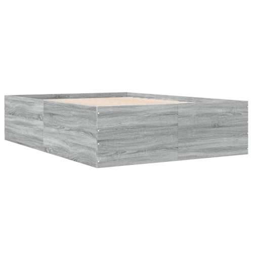 Okvir za krevet boja hrasta 120x190 cm od konstruiranog drva - Sivi hrast sonoma 120 x 190 cm 45 cm Cijena