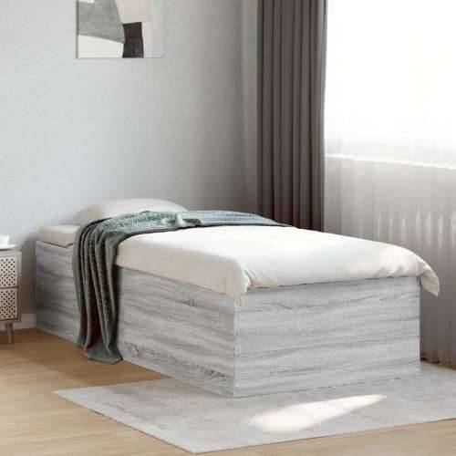 Okvir za krevet boja hrasta 90x190 cm od konstruiranog drva - Sivi hrast sonoma 90 x 190 cm 45 cm Cijena
