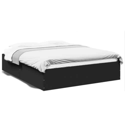 Okvir za krevet crni 160x200 cm konstruirano drvo - Crna 160 x 200 cm 35 cm Cijena