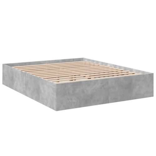 Okvir kreveta siva boja betona 160x200 cm od konstruiranog drva - Beton siva 160 x 200 cm 35 cm Cijena