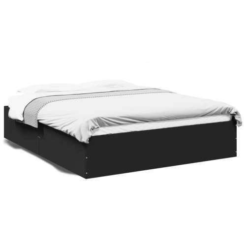 Okvir za krevet crni 150x200 cm konstruirano drvo - Crna 150 x 200 cm 35 cm Cijena